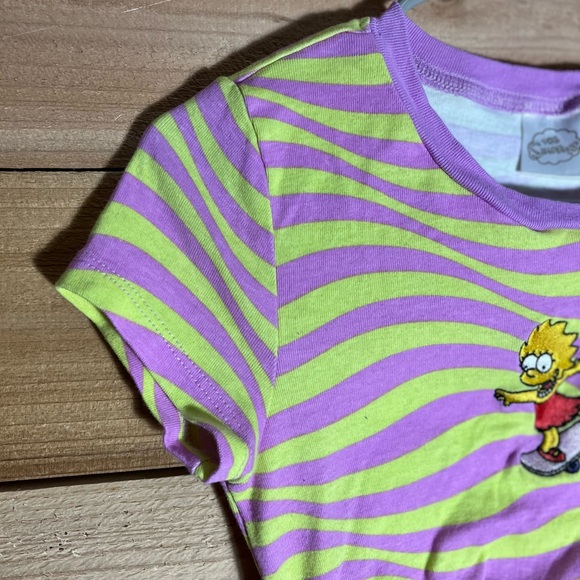The Simpsons x Lisa Simpson Y2K, Womens S, Pink & Neon Yellow Cinch Psychedelic - Picture 5 of 8